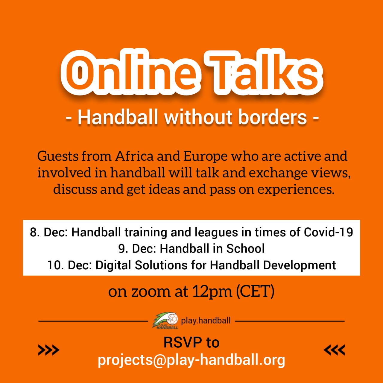 Online Talks “Handball without Borders” Play Handball